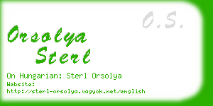 orsolya sterl business card